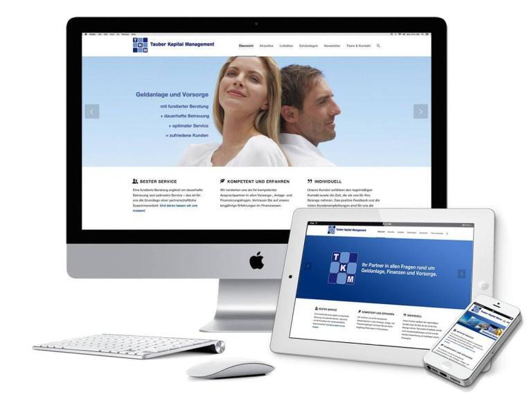 TKM Website - Homepage mit Image-Slideshow