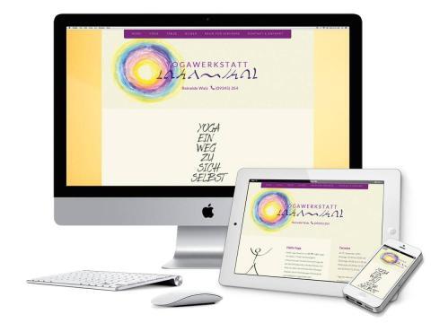 Yogawerkstatt - responsive Webdesign Screens
