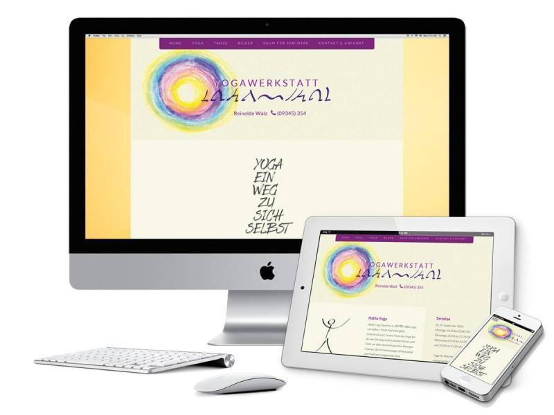 Yogawerkstatt - responsive Webdesign Screens