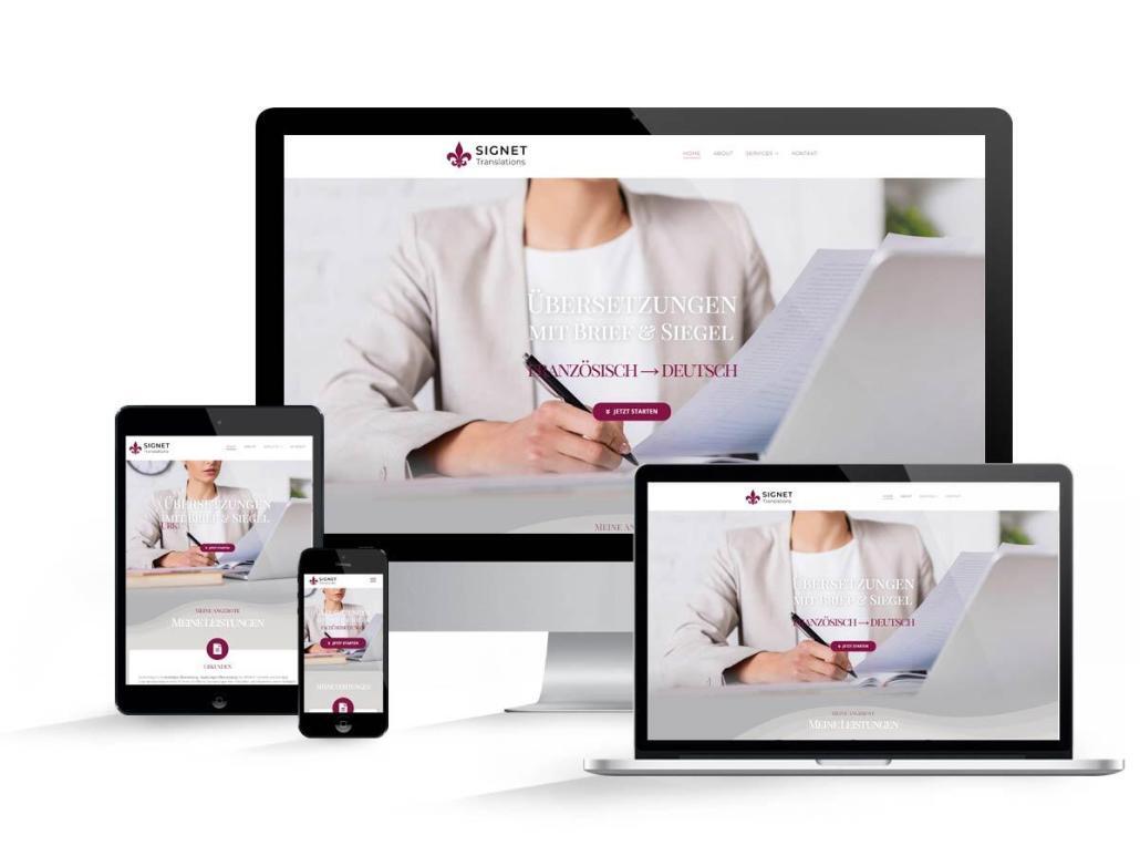 SIGNET Translations - Website Mockup