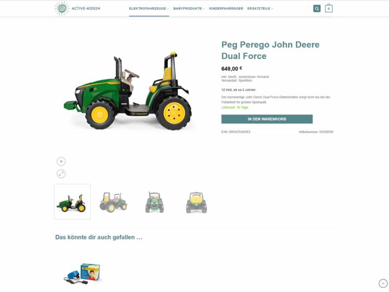 Active-Kids24 Produktdetails und Warenkob-Button