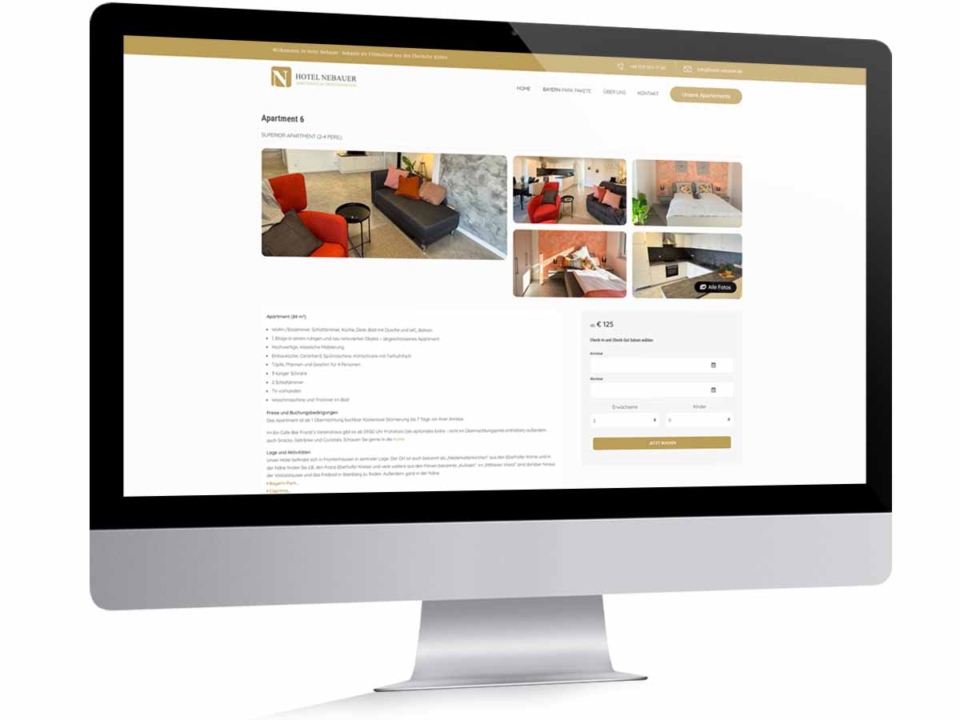 Hotel Nebauer Buchungsseite