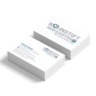 Mockup-Grafik Visitenkarten Wohnstift Hofgarten