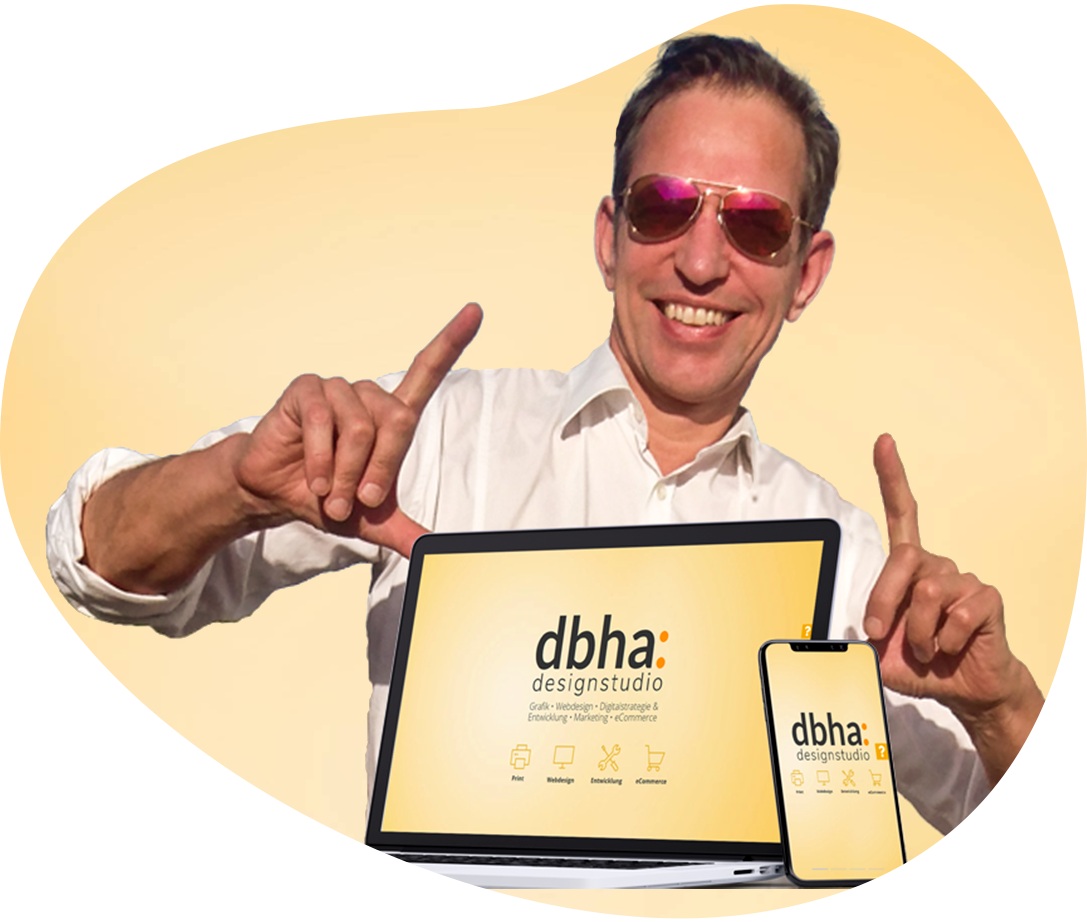 Werbegrafik - Mockup mit Laptop und iPhone