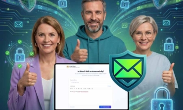 Werbegrafik SPAM Check für verdächtige E-Mails
